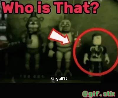 Who Is That Animatronic meme sticker