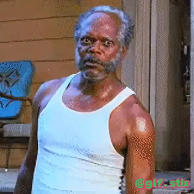 Startled Tank Top Stare meme sticker