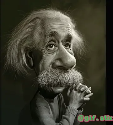 Thinking Genius Caricature meme sticker