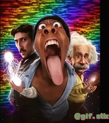 Tongue Out Science Trio meme sticker