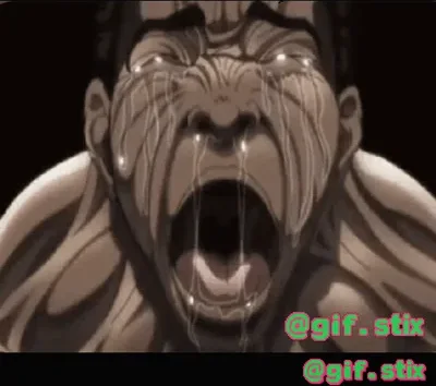 Crying Fighter Scream meme sticker