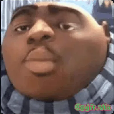 Round Face Scarf Stare meme sticker